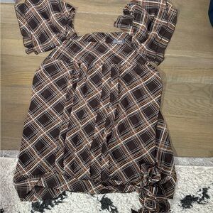 Apt. 9 Brown Plaid Women's Blouse